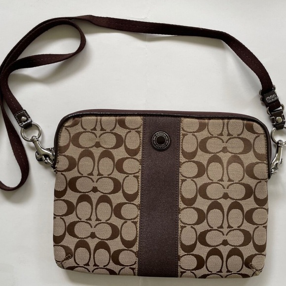 Coach Monogram iPad Bag with Monogram Wallet - Picture 2 of 11